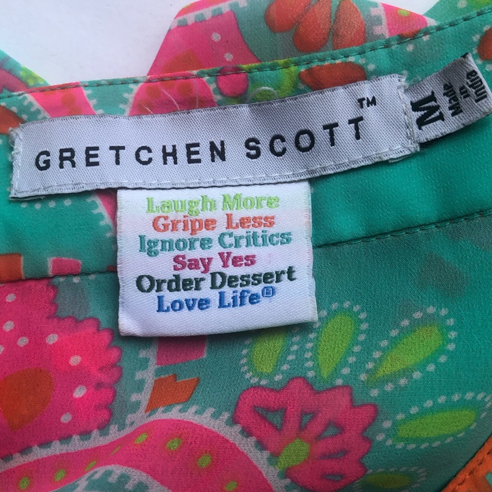 Gretchen Scott Designs 3/4 Length Sleeve Lightweight Top Medium - Picture 2 of 4